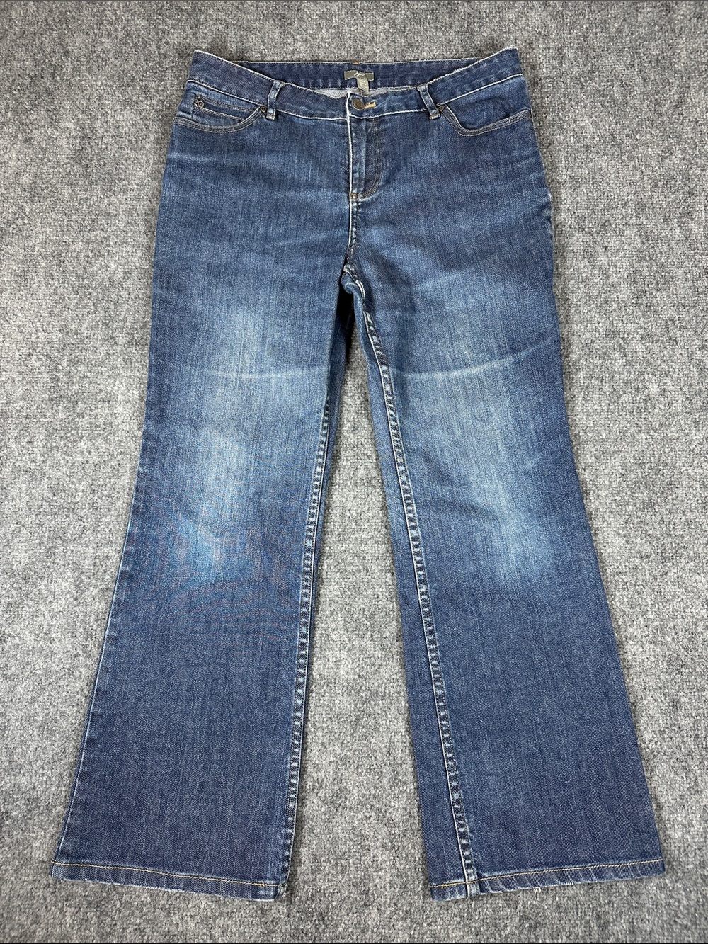 J. Jill Blue Stretch Flare Jeans Women’s Size 10 Petite - Picture 1 of 6